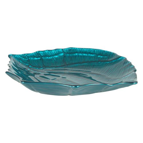  SHELL DEKORATİF TABAK 40 CM MAVİ