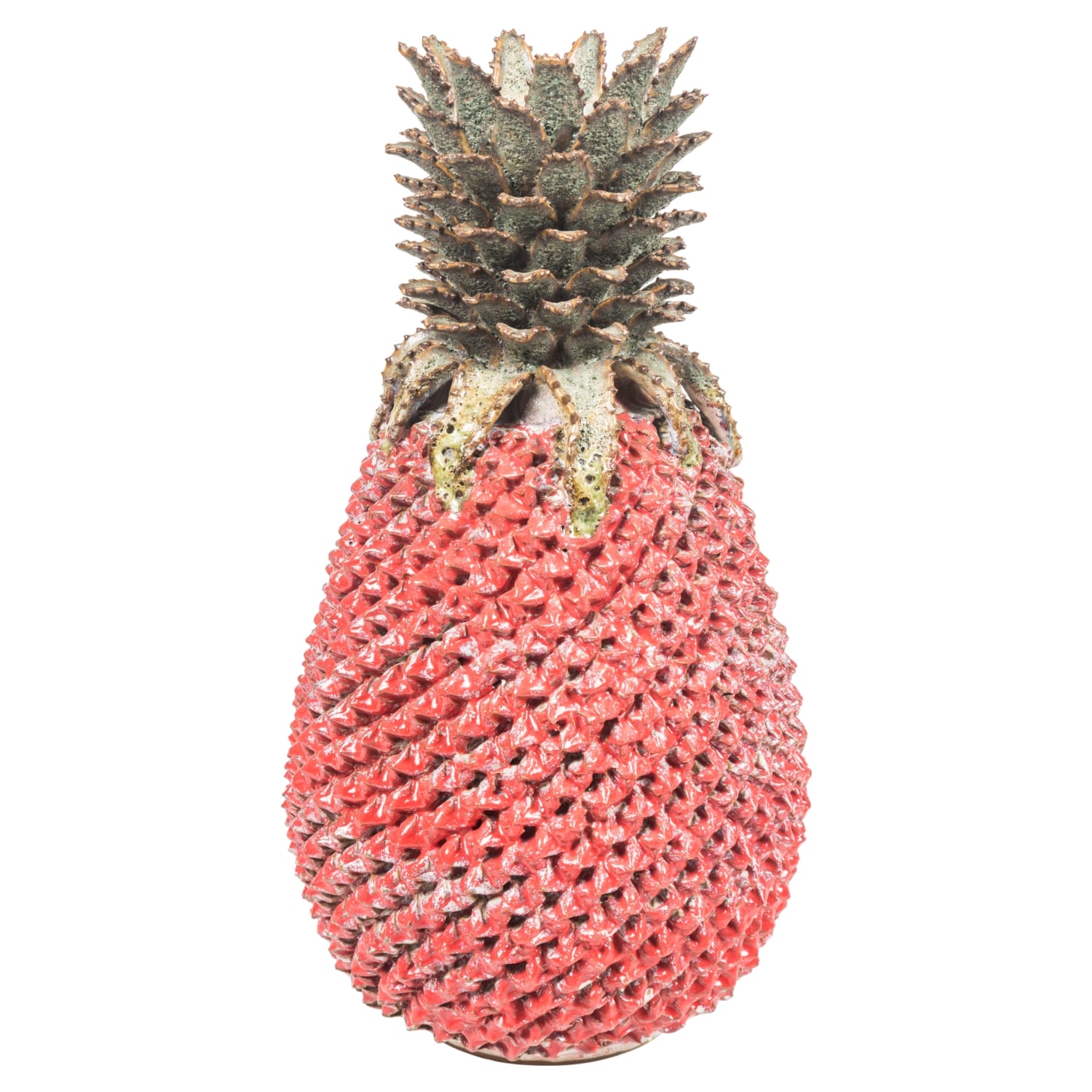 PINEAPPLE PATINA VAZO 26X51CM KIRMIZI
