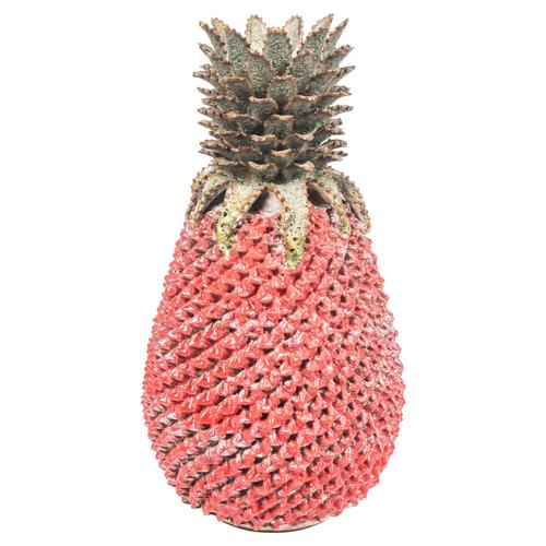  PINEAPPLE PATINA VAZO 26X51CM KIRMIZI