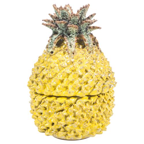  PINEAPPLE DEKORATİF KUTU 14X21CM SARI
