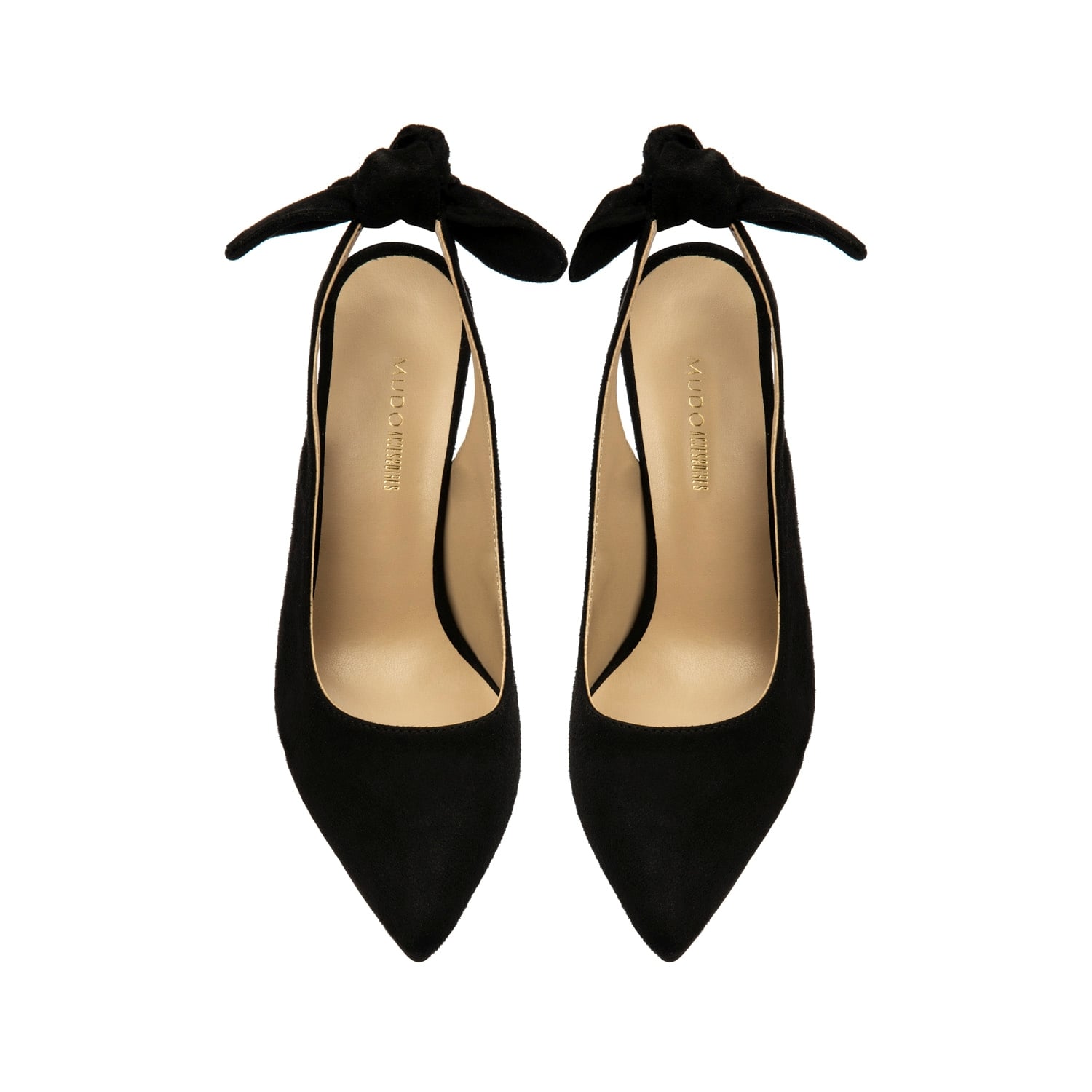 FİYONK DETAYLI SÜET STİLETTO TOPUKLU AYAKKABI