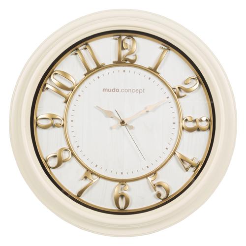  KREM MALEN DUVAR SAATİ 46 CM