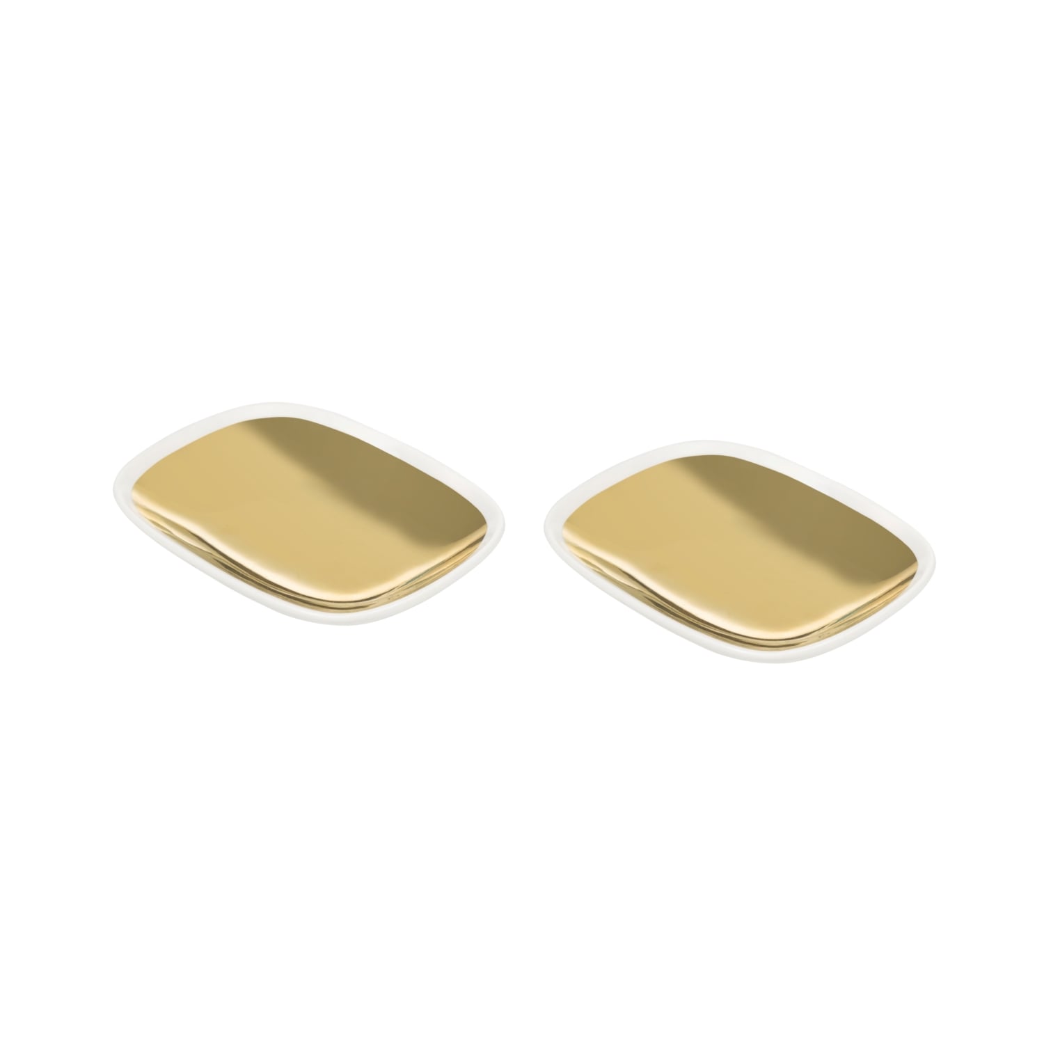 GOLD OVAL TABAK 2 Lİ  12.5 x 9 x 2cm