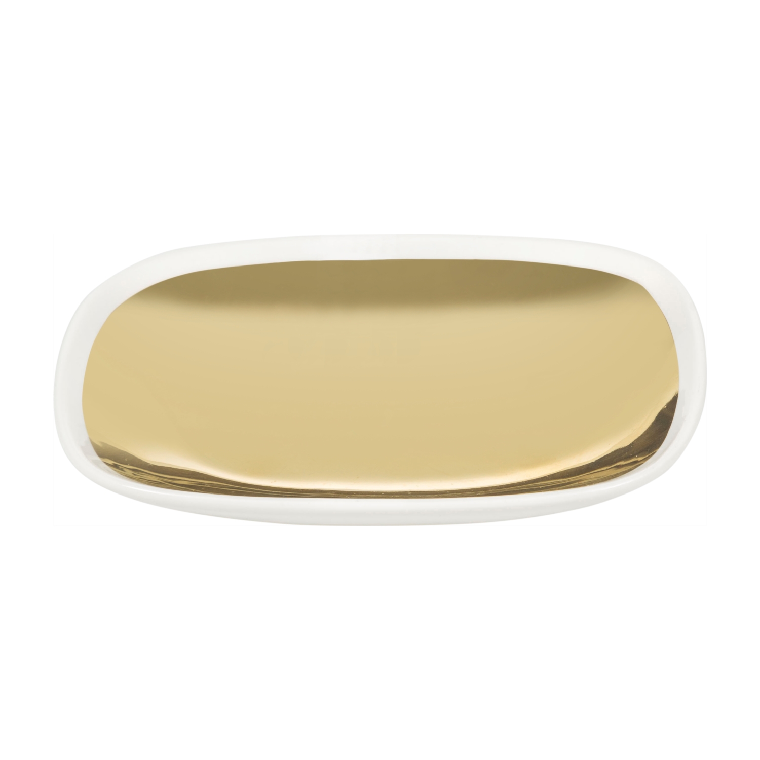 GOLD OVAL TABAK 2 Lİ  12.5 x 9 x 2cm