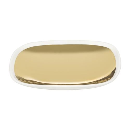  GOLD OVAL TABAK 2 Lİ  12.5 x 9 x 2cm
