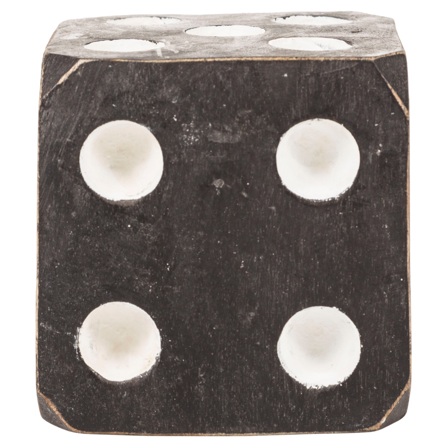 AHŞAP ZAR BİBLO - SİYAH 10X10CM