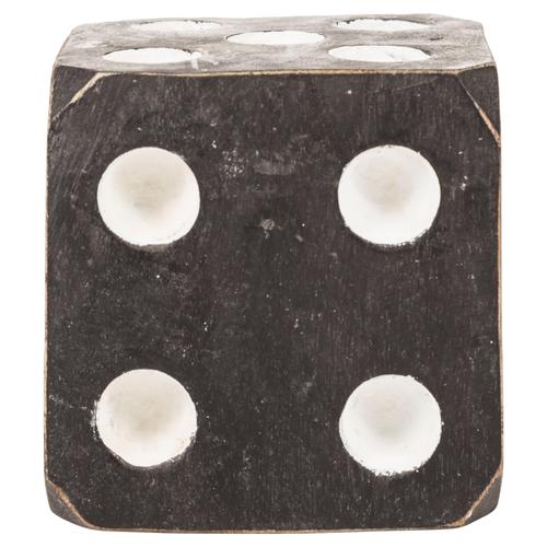  AHŞAP ZAR BİBLO - SİYAH 10X10CM