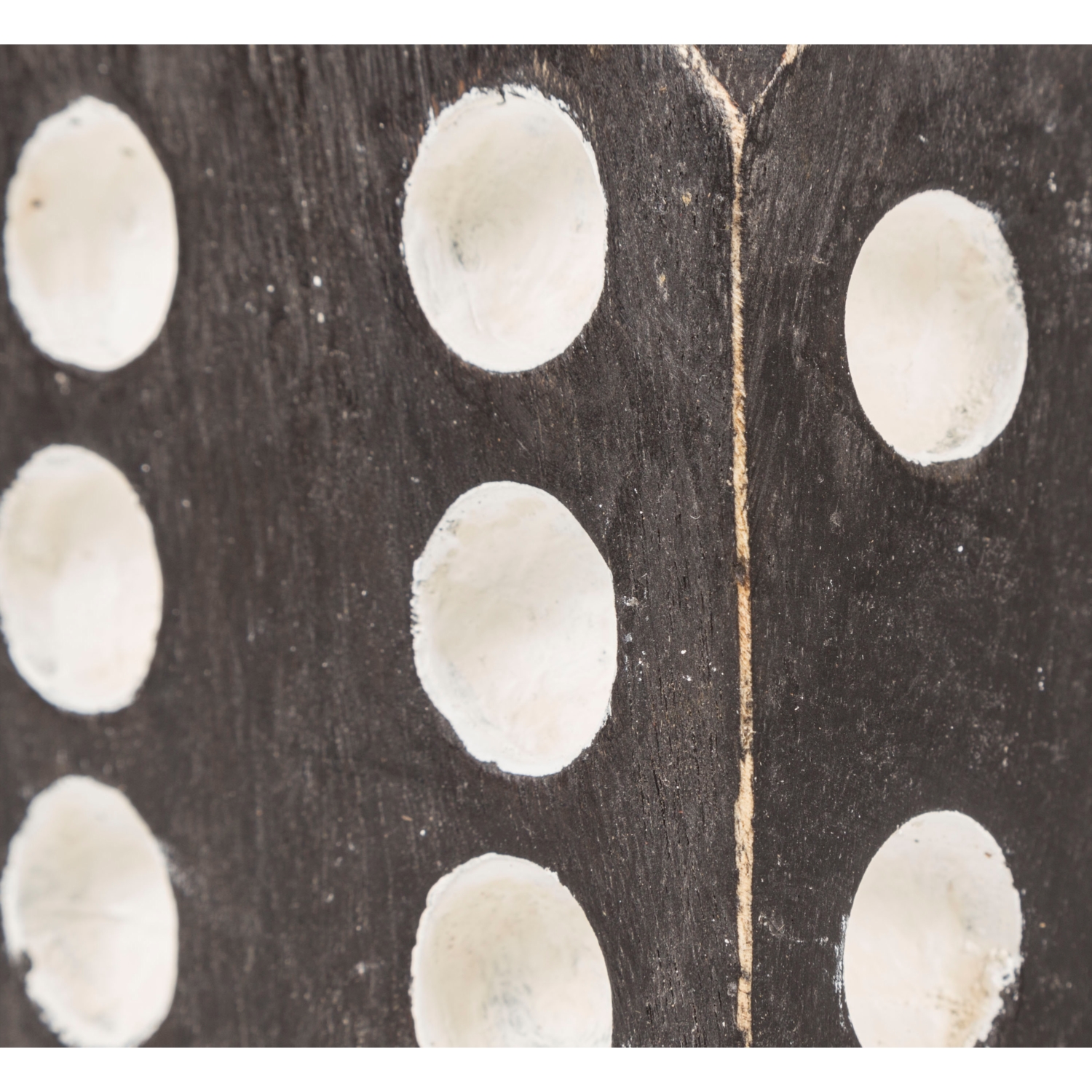 AHŞAP ZAR BİBLO - SİYAH 10X10CM