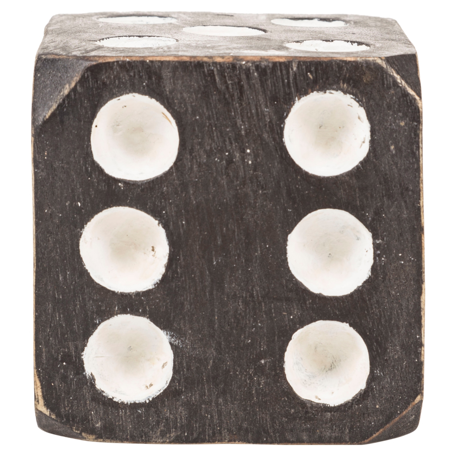 AHŞAP ZAR BİBLO - SİYAH 10X10CM