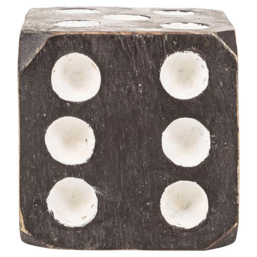  AHŞAP ZAR BİBLO - SİYAH 10X10CM