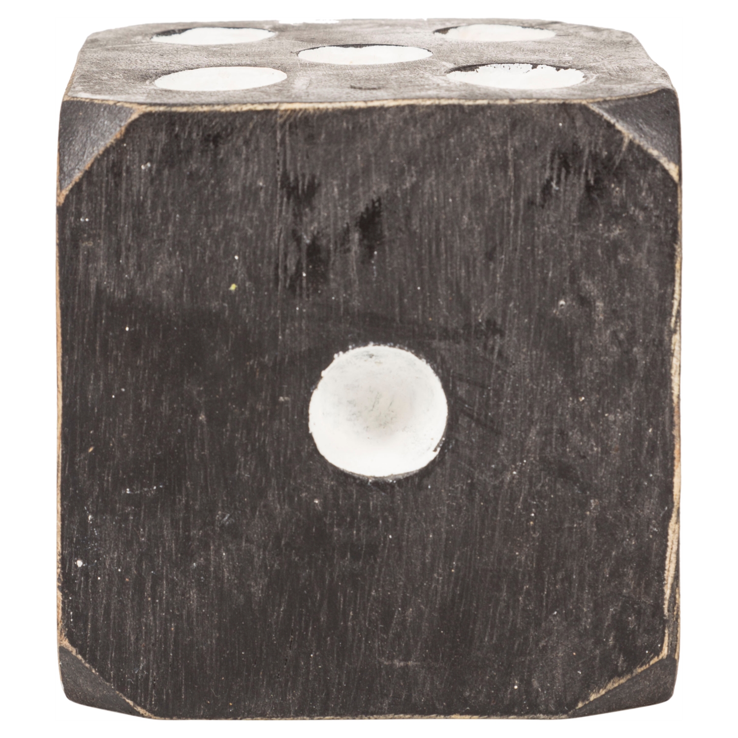 AHŞAP ZAR BİBLO - SİYAH 10X10CM