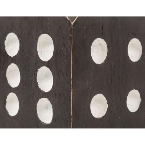  AHŞAP ZAR BİBLO - SİYAH 13X13CM