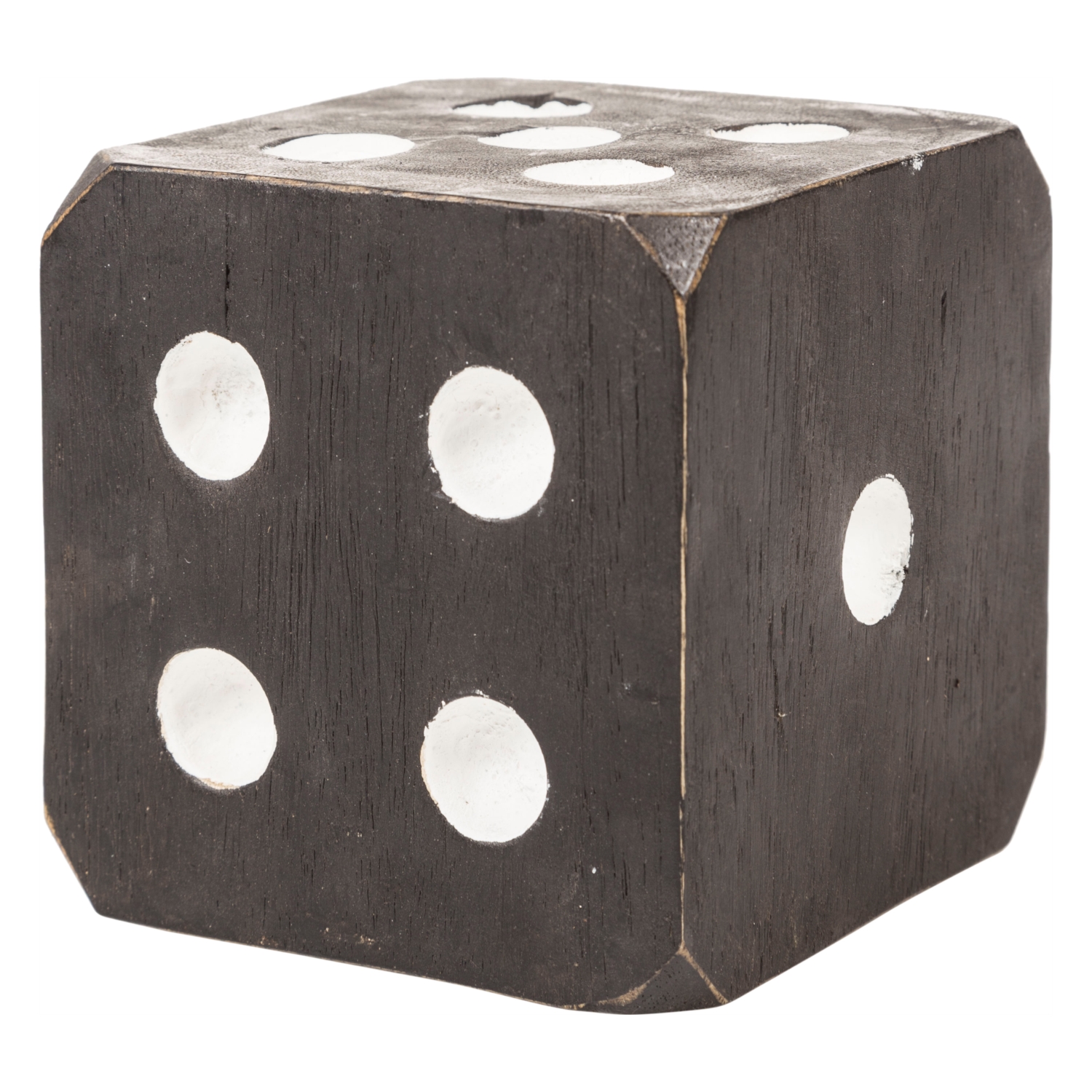 AHŞAP ZAR BİBLO - SİYAH 13X13CM