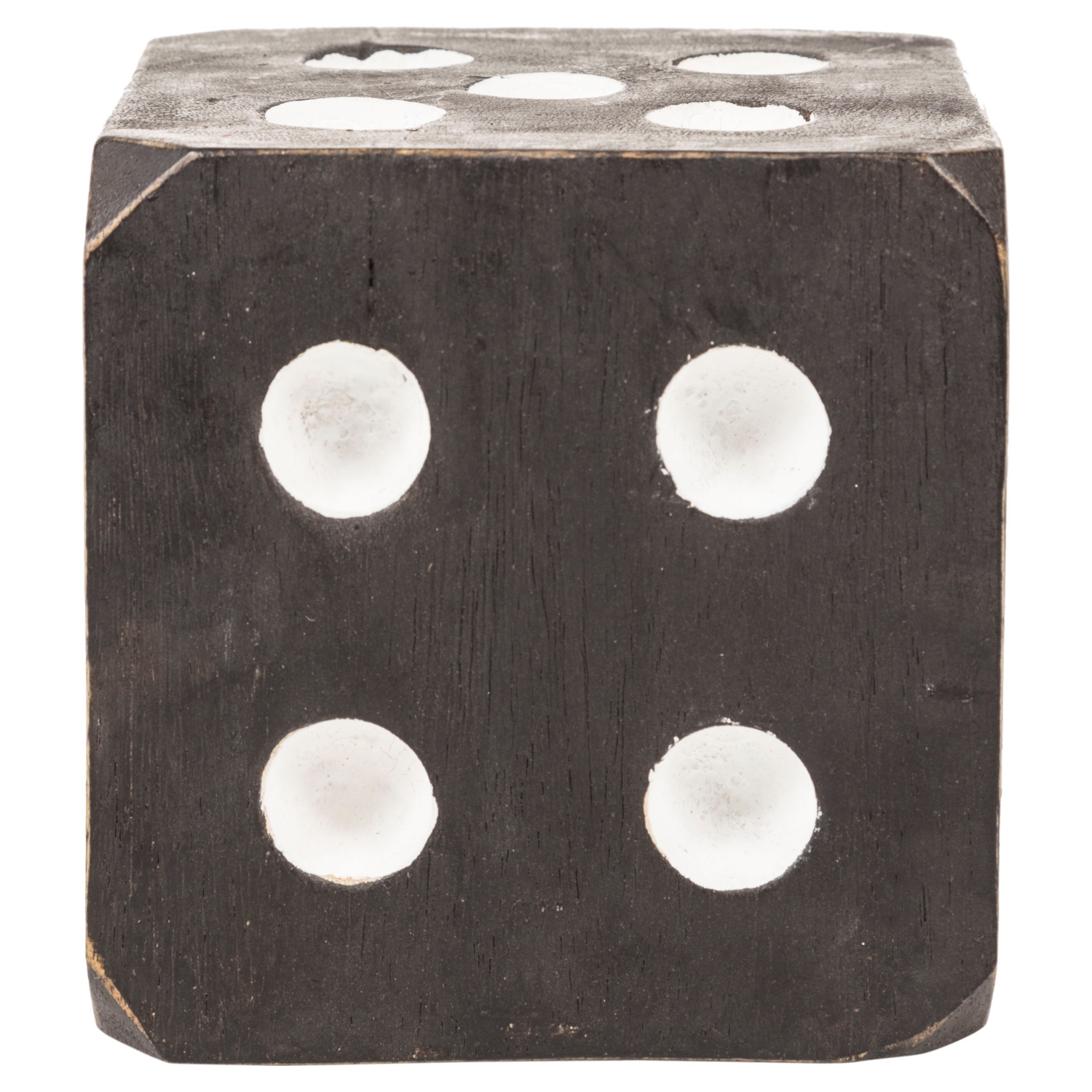 AHŞAP ZAR BİBLO - SİYAH 13X13CM