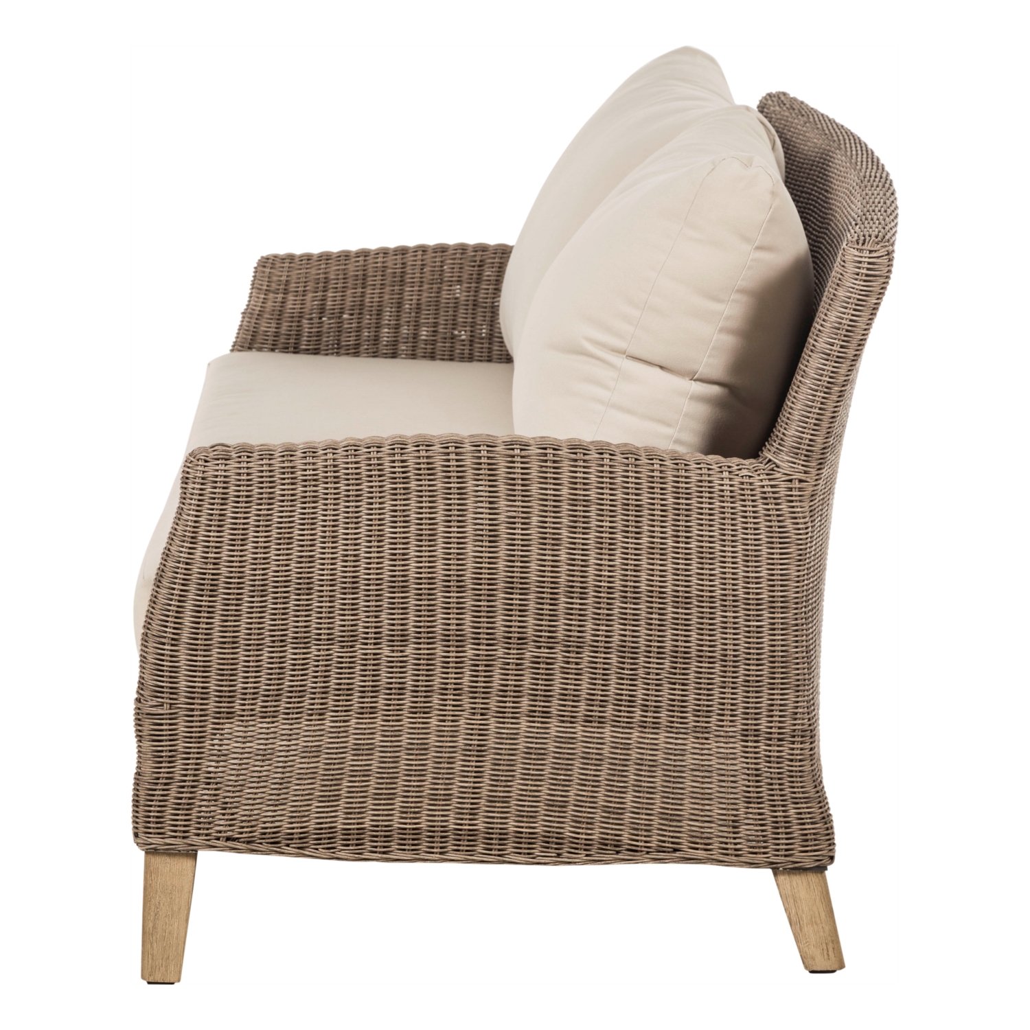 AURA RATTAN İKİLİ KOLTUK GRİ