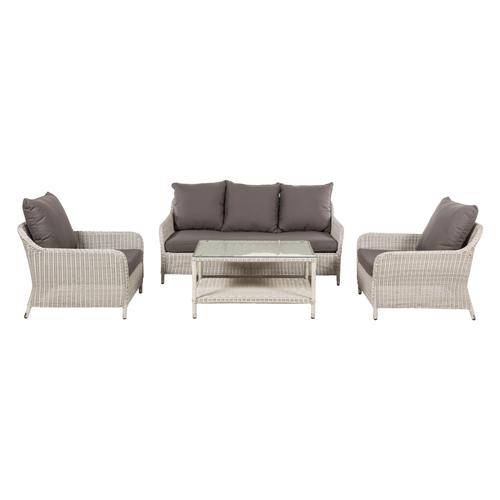  VIVA RATTAN OTURMA SETİ BEYAZ-GRI