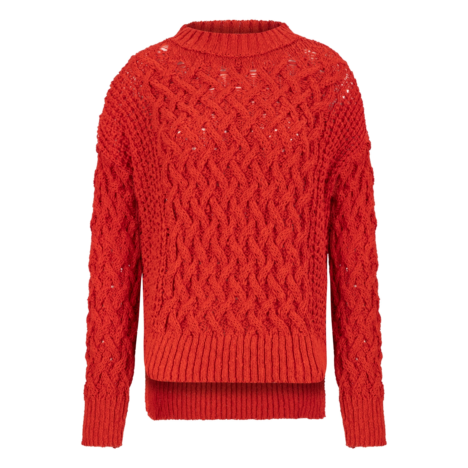 ÖRGÜ DESENLİ BİSİKLET YAKA TRİKO KAZAK