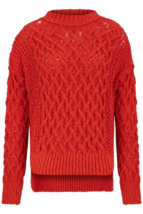  ÖRGÜ DESENLİ BİSİKLET YAKA TRİKO KAZAK