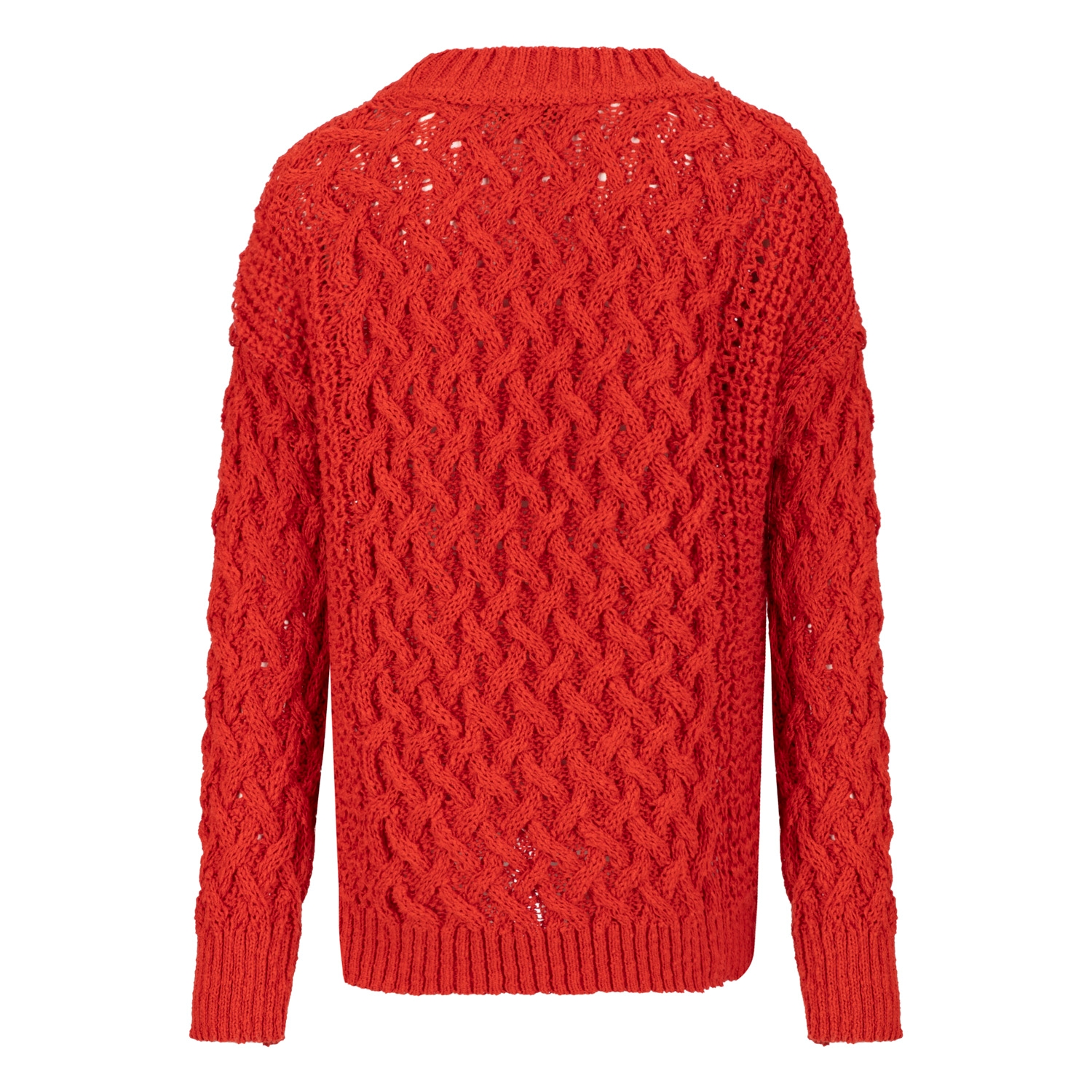 ÖRGÜ DESENLİ BİSİKLET YAKA TRİKO KAZAK