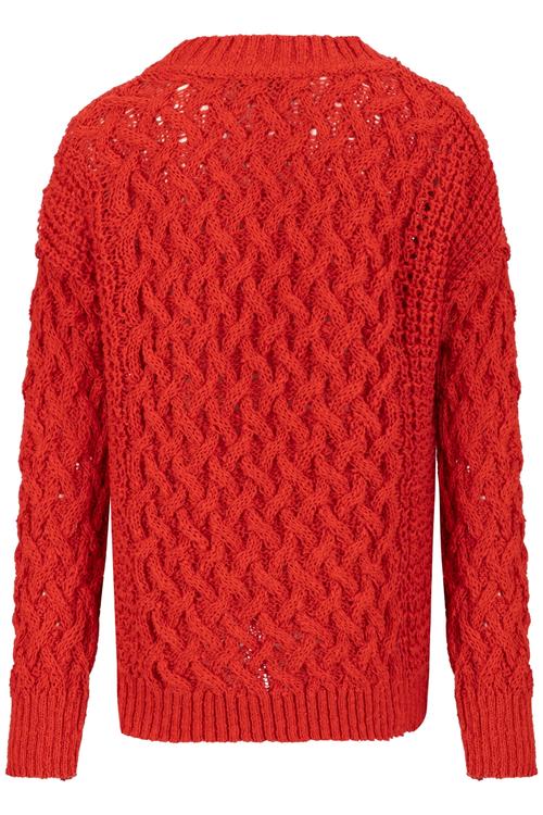  ÖRGÜ DESENLİ BİSİKLET YAKA TRİKO KAZAK