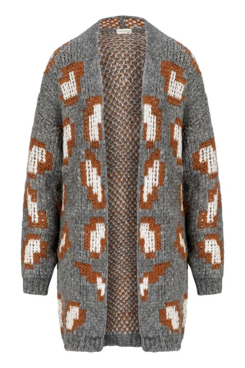  DESENLİ TRİKO AÇIK YAKA HIRKA