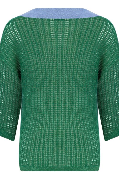  GÖMLEK YAKALI SİMLİ 3/4 KOL KAZAK