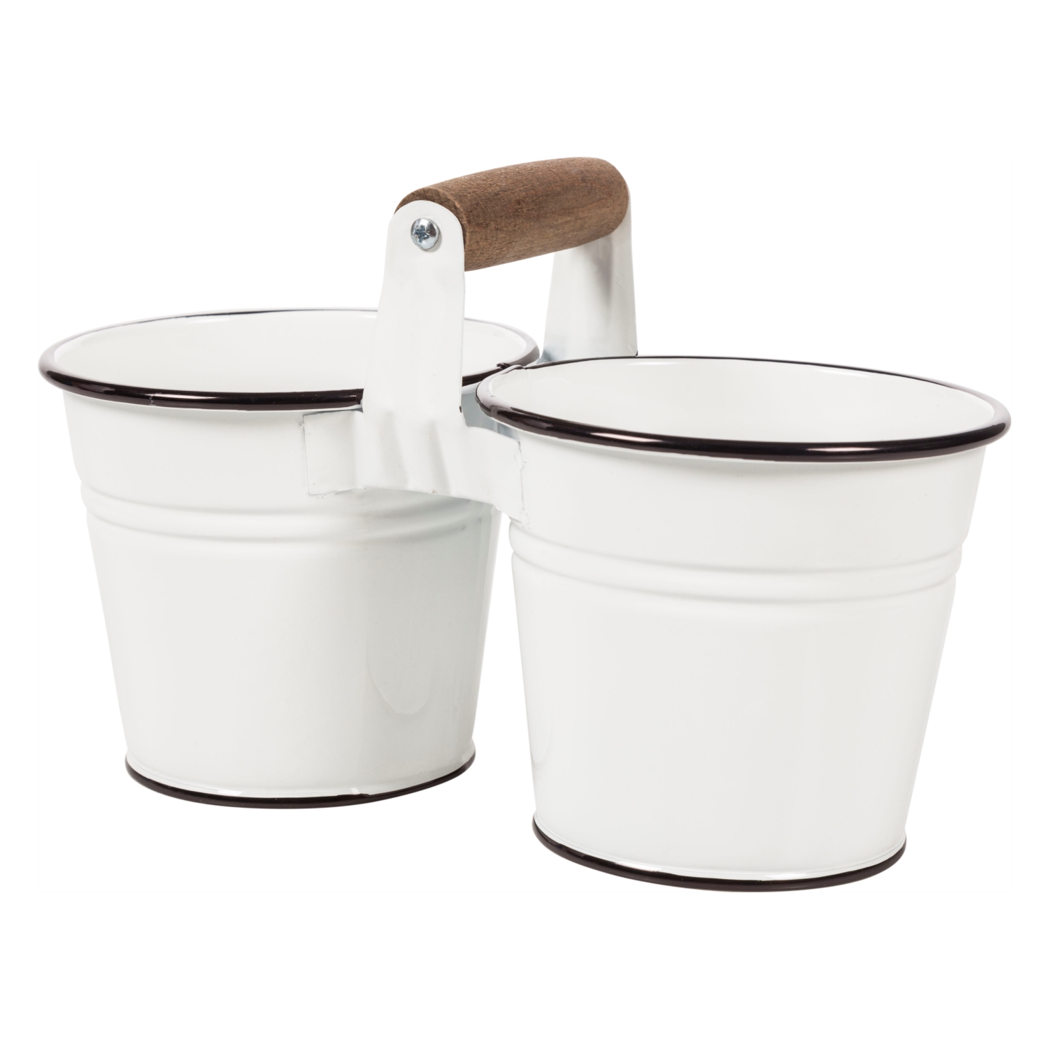 2LI AHŞAP SAPLI KASIKLIK - BEYAZ