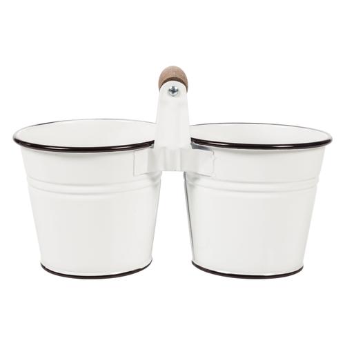  2LI AHŞAP SAPLI KASIKLIK - BEYAZ