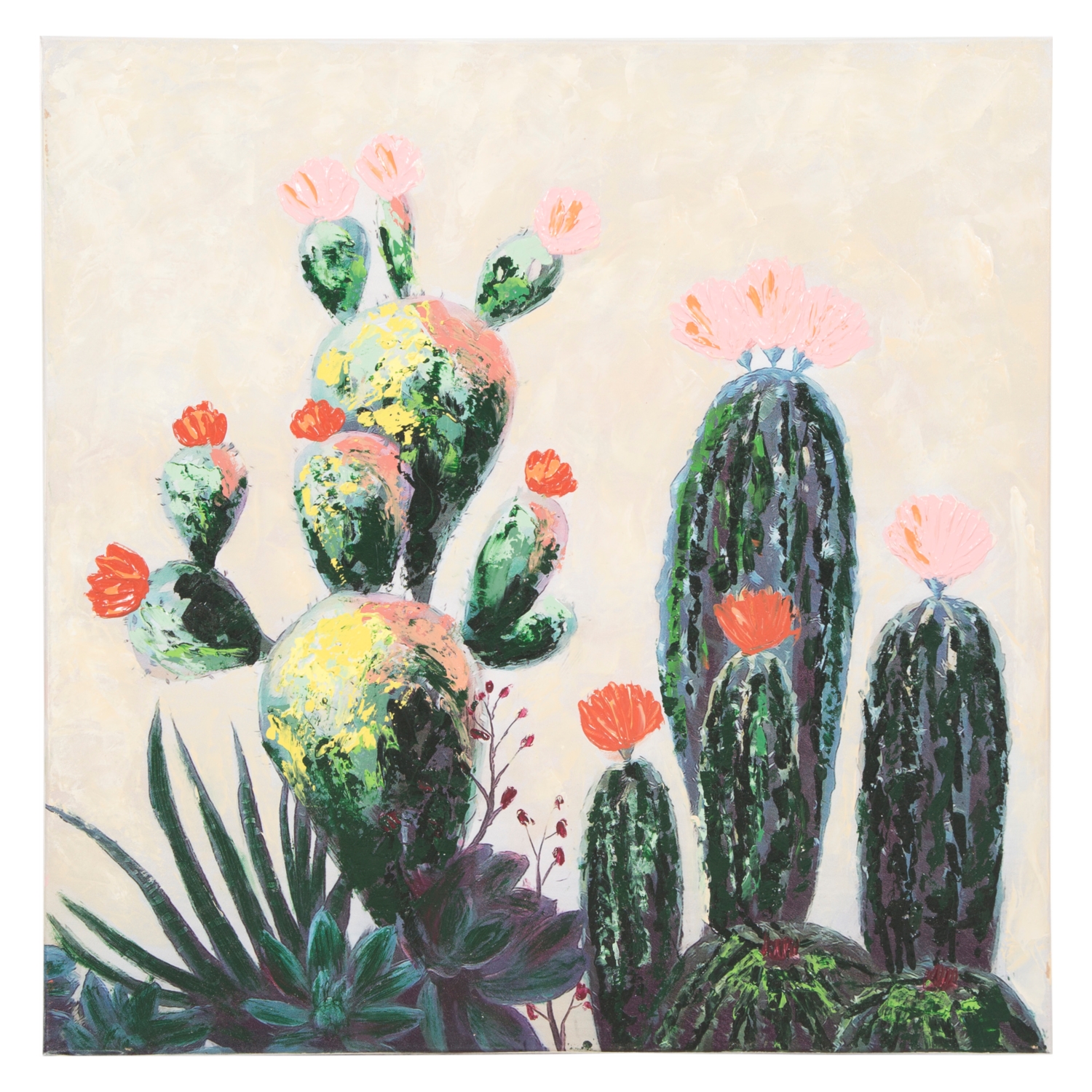 CACTUS IV YAĞLI BOYA TABLO 80X80CM