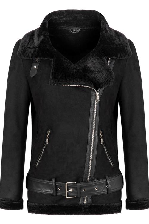  KÜRK YAKA BİKER MONT