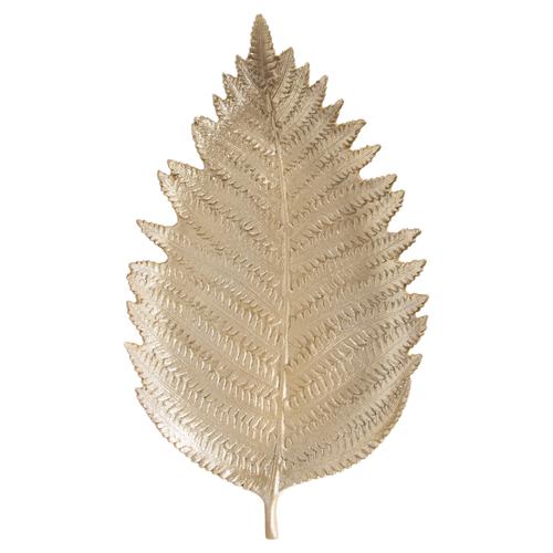  YAPRAK DEKORATİF TABAK GOLD 15X26CM