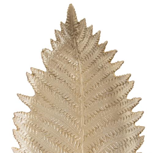  YAPRAK DEKORATİF TABAK GOLD 15X26CM