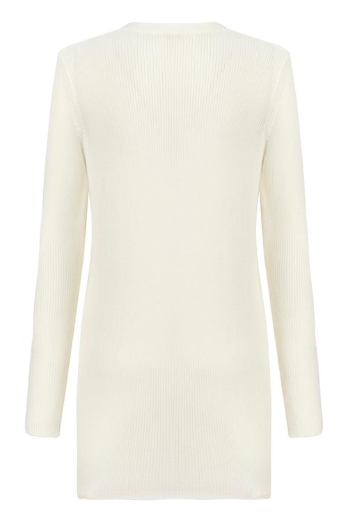  AÇIK YAKA TRİKO UZUN HIRKA