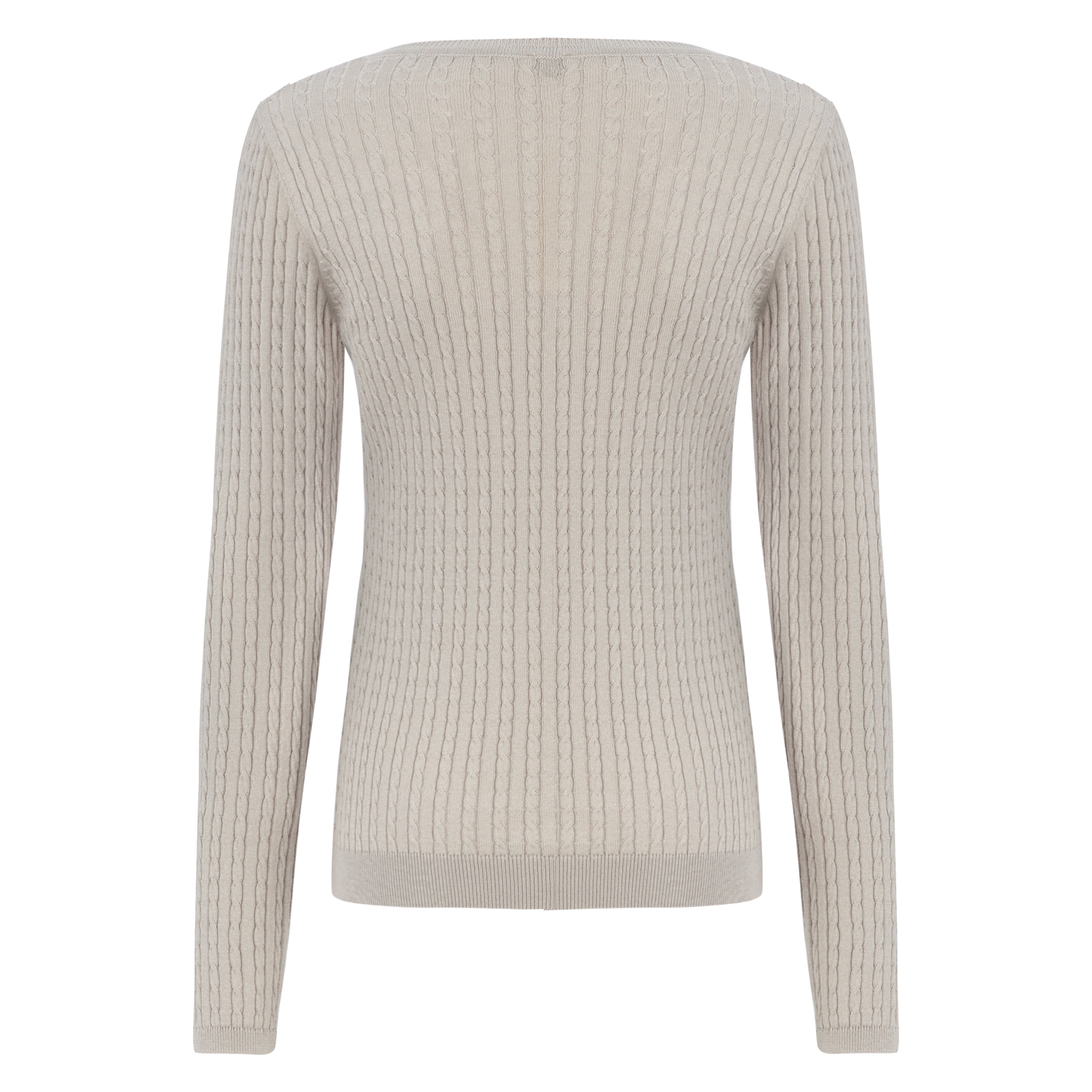 ÖRGÜ DESENLİ V YAKA KAZAK