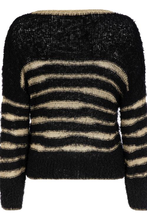  ÇİZGİLİ V YAKA TRİKO KAZAK