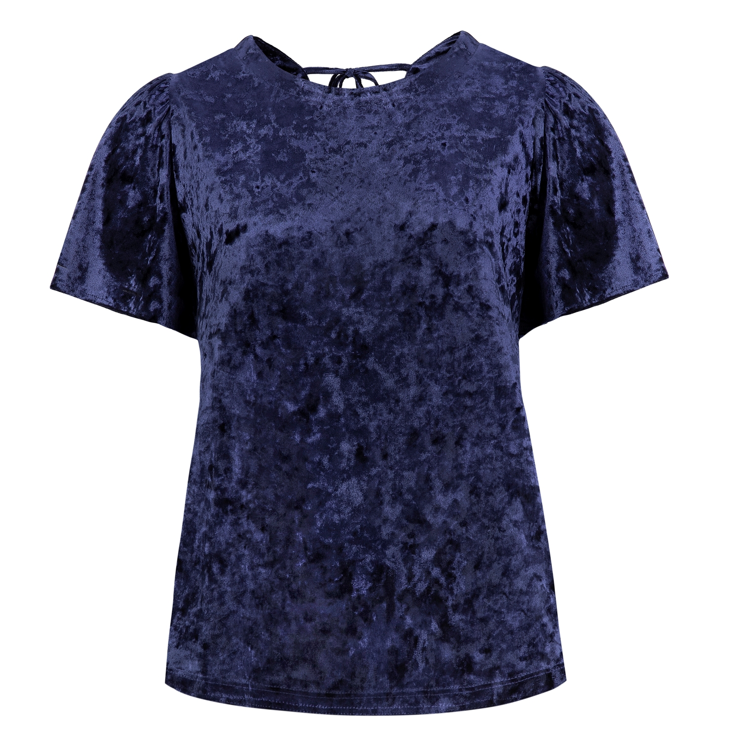 ARKASI BAĞLAMALI KADİFE BLUZ