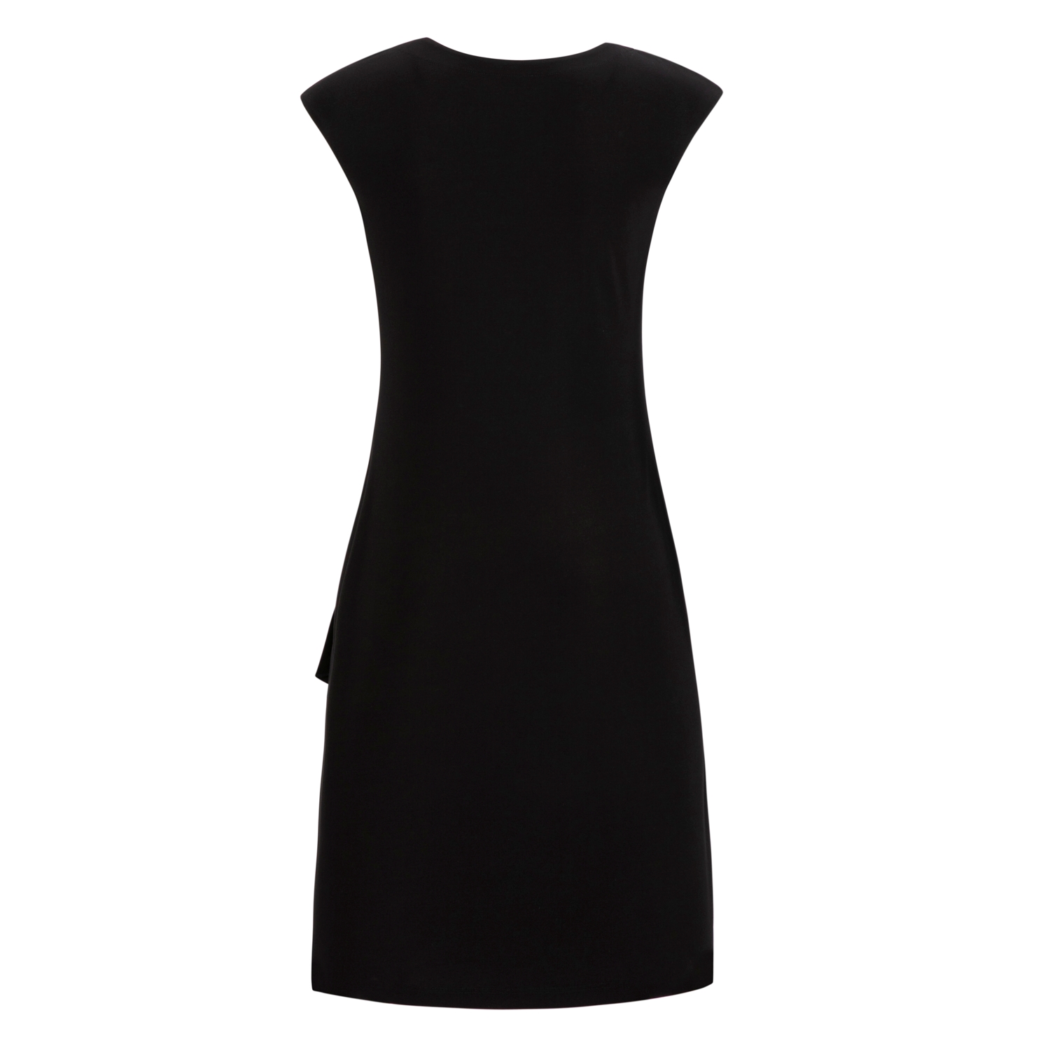 FIRFIR DETAYLI KOLSUZ DOKUMA ELBİSE