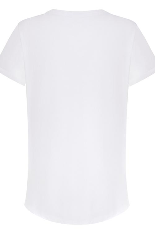  KAKTÜS BASKILI BİSİKLET YAKA KISA KOL T-SHİRT