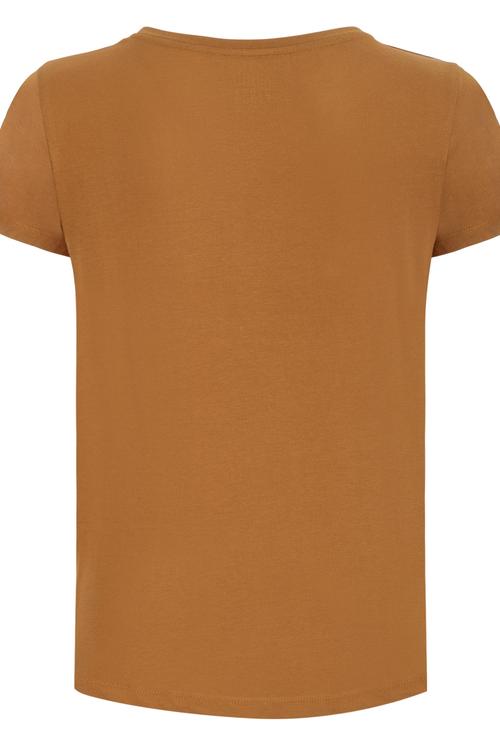  ÇİZGİ DETAYLI BİSİKLET YAKA KISA KOL T-SHİRT