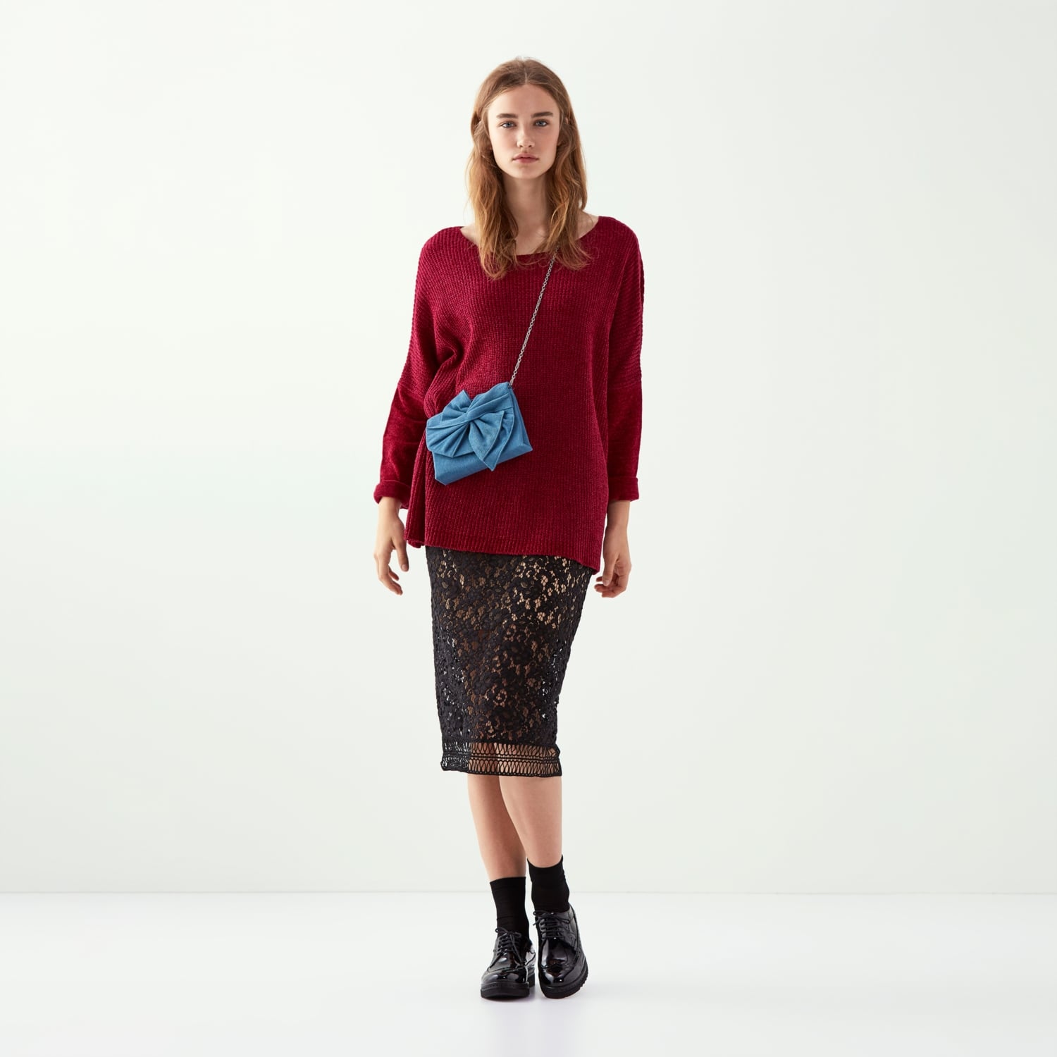 OVERSİZE KAYIK YAKA KAZAK