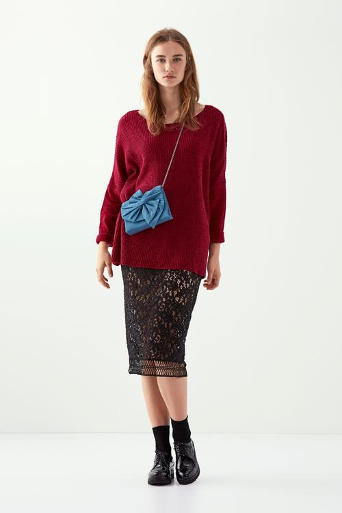  OVERSİZE KAYIK YAKA KAZAK