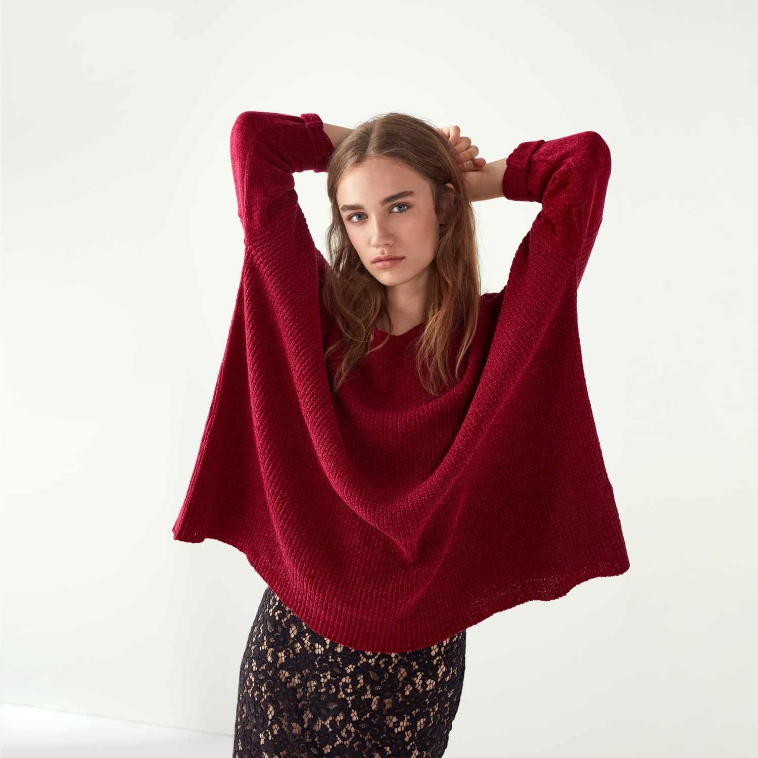 OVERSİZE KAYIK YAKA KAZAK