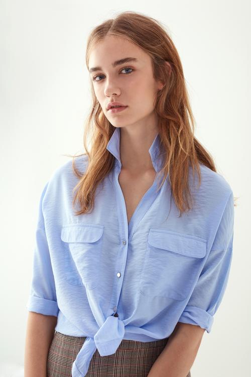  3/4 KOL CEP DETAYLI REGULAR GÖMLEK