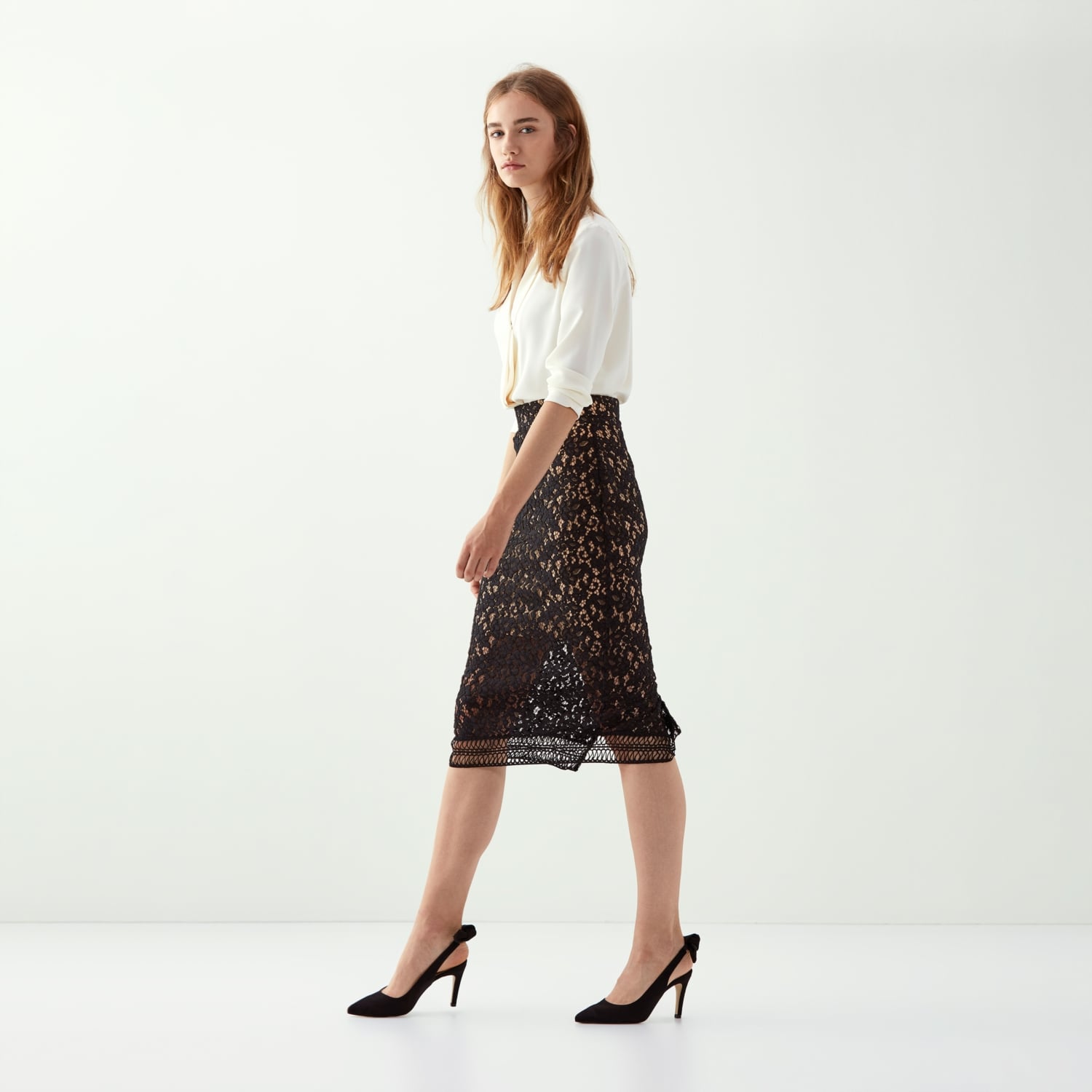 DANTELLİ MİDİ BOY KALEM ETEK