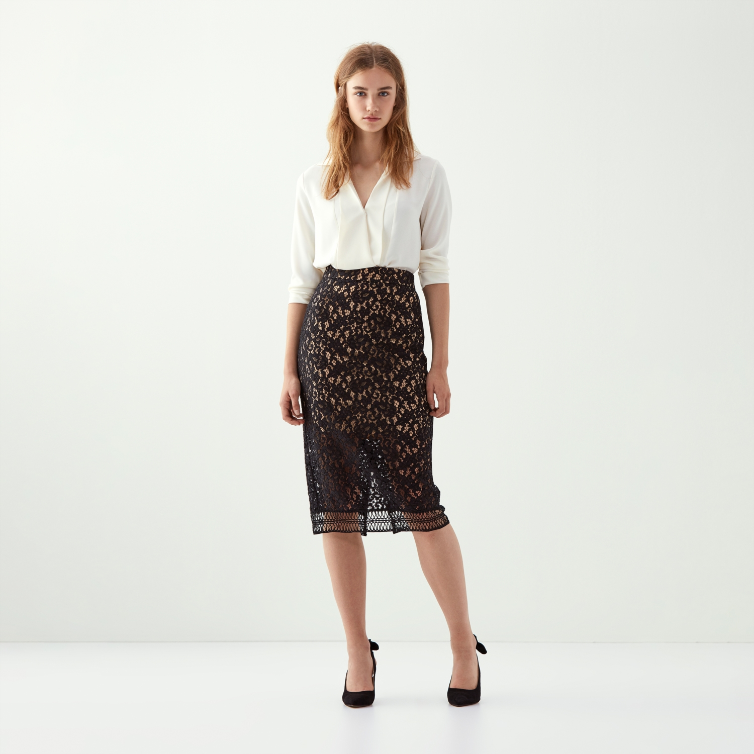 DANTELLİ MİDİ BOY KALEM ETEK