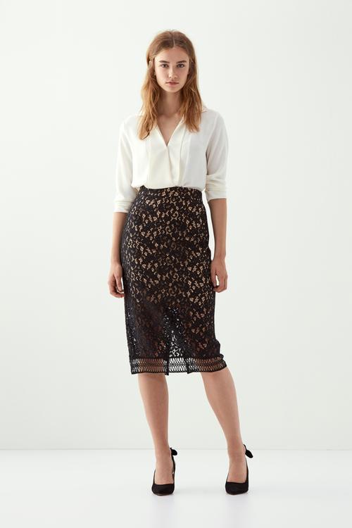  DANTELLİ MİDİ BOY KALEM ETEK