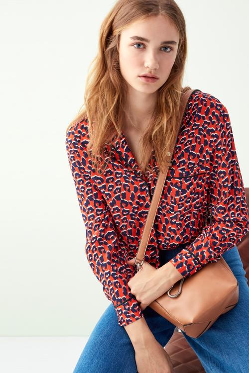  LEOPAR DESENLİ REGULAR CASUAL GÖMLEK