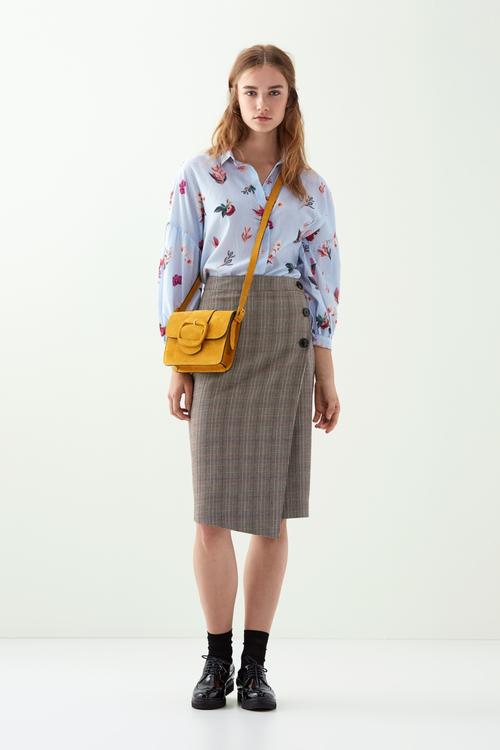  EKOSE DESENLİ MİDİ BOY PAMUKLU ETEK