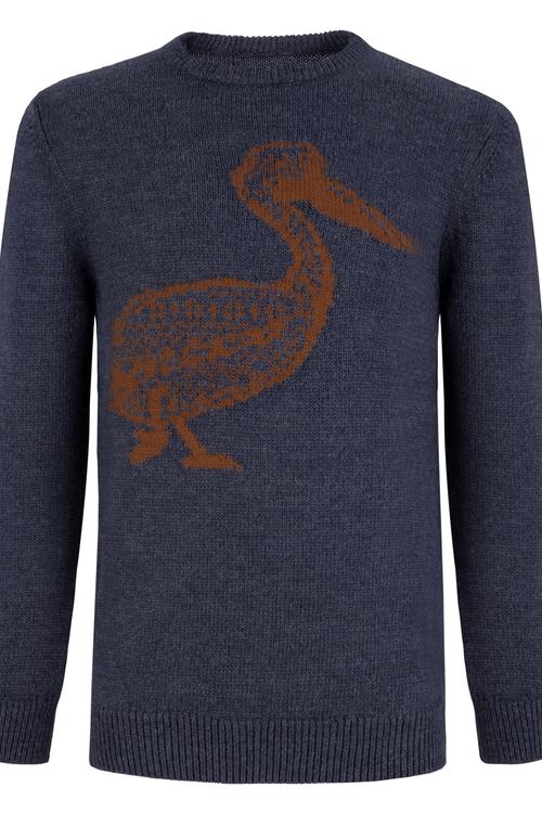  ÖRDEK İŞLEMELİ BİSİKLET YAKA KAZAK