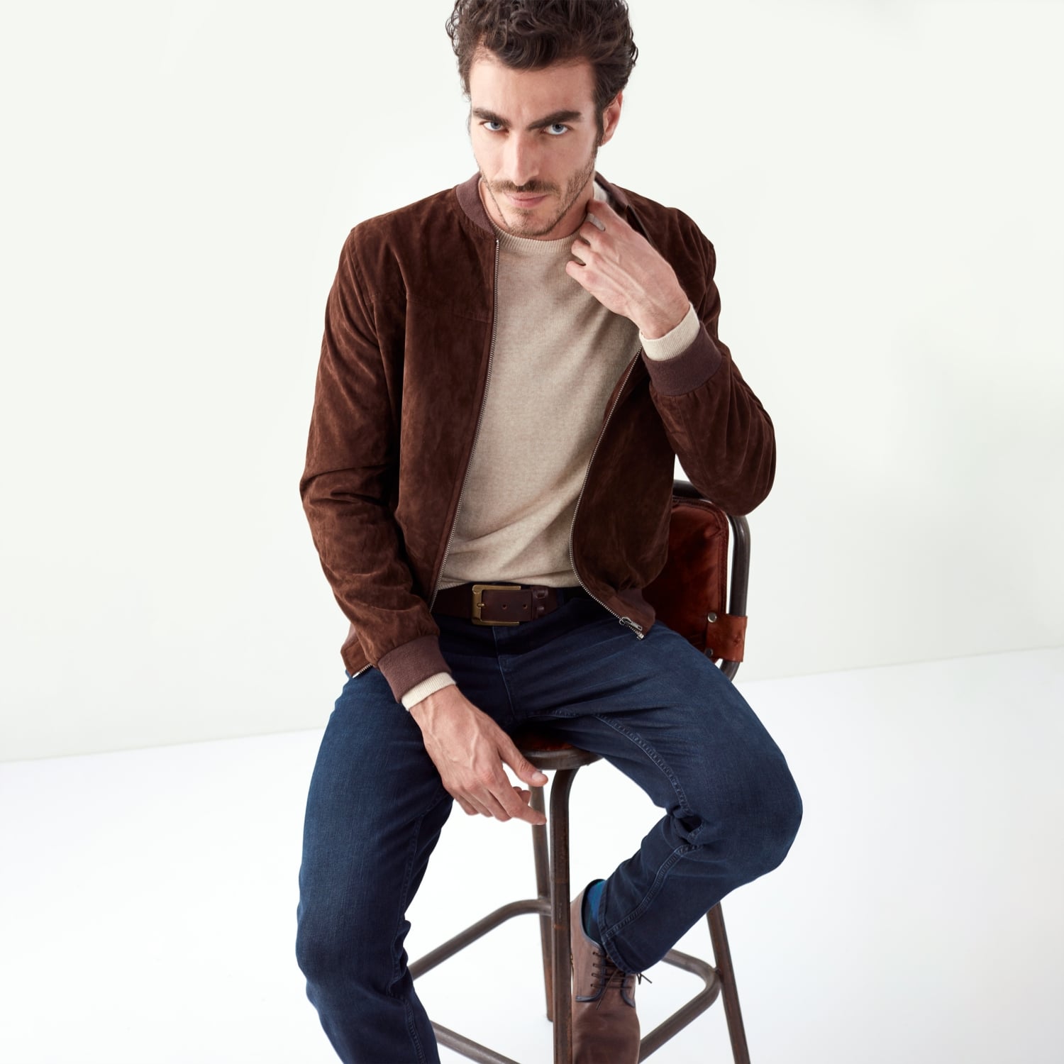 SÜET GÖRÜNÜMLÜ BOMBER CEKET